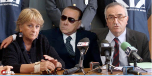 BERLUSCONI 80 CON BOCCASSINI E BRUTI