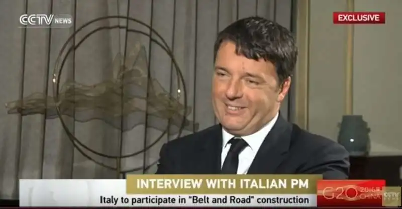 intervista di renzi alla tv cinese 