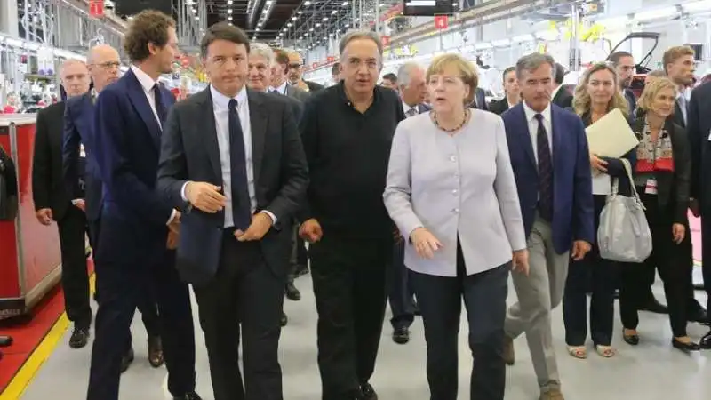 MERKEL MARCHIONNE RENZI MARANELLO