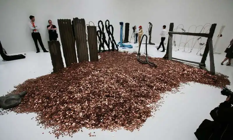 the poverty line in pennies ... michael dean's turner prize installation at tate britain.