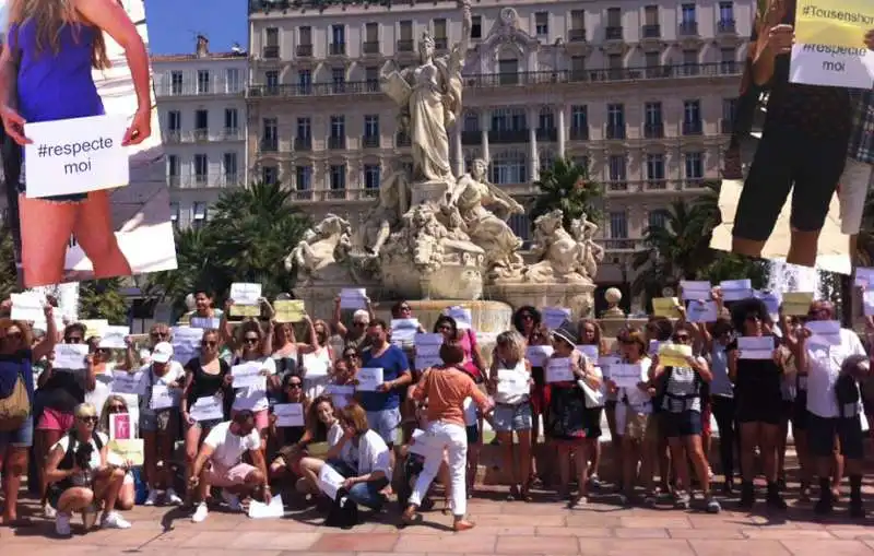 TOLONE - PROTESTE PER LE AGGRESSIONI ALLE RAGAZZE IN SHORT