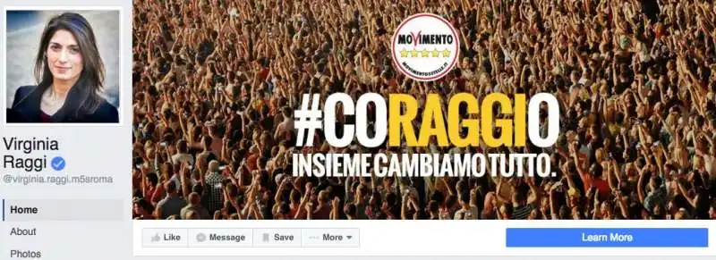 virginia raggi la foto di copertina rubata da un concerto di david guetta