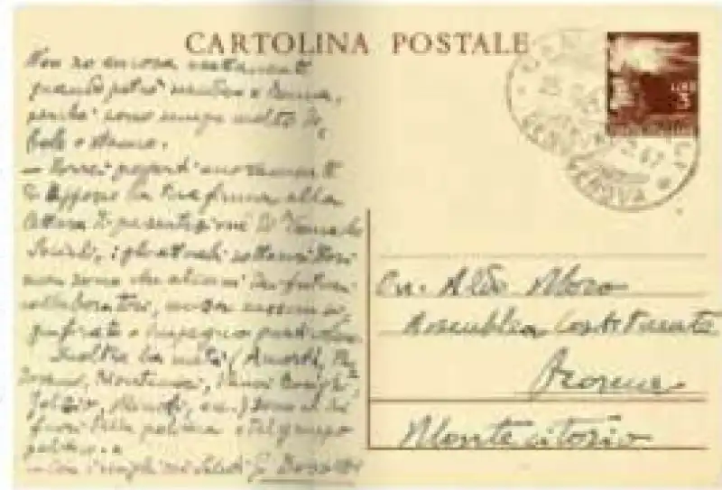 ALDO MORO CARTOLINA POSTALE