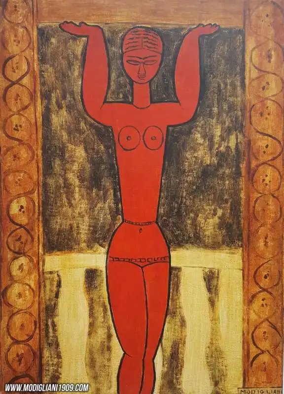 CARIATIDE ROSSA  DI MODIGLIANI