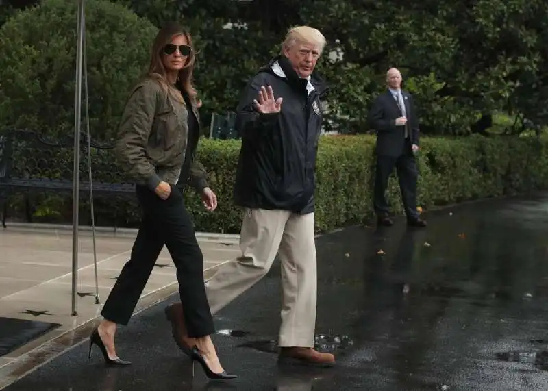 donald e melania trump uragano harvey