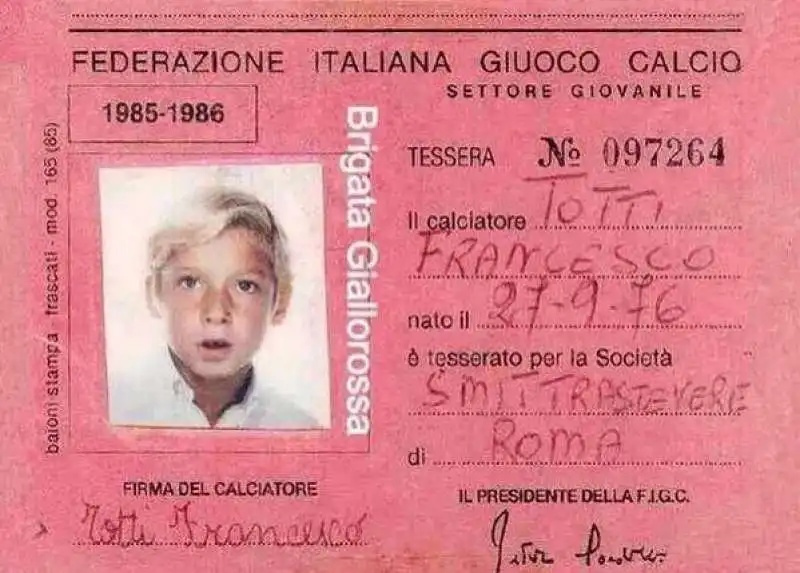 francesco  totti da bambino