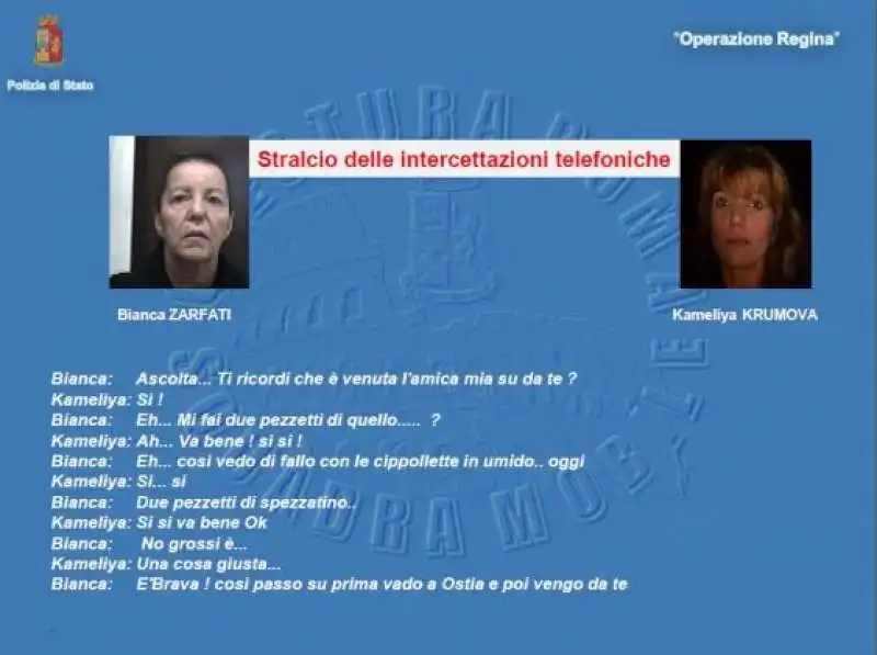 INTERCETTAZIONI DI BIANCA ZARFATI