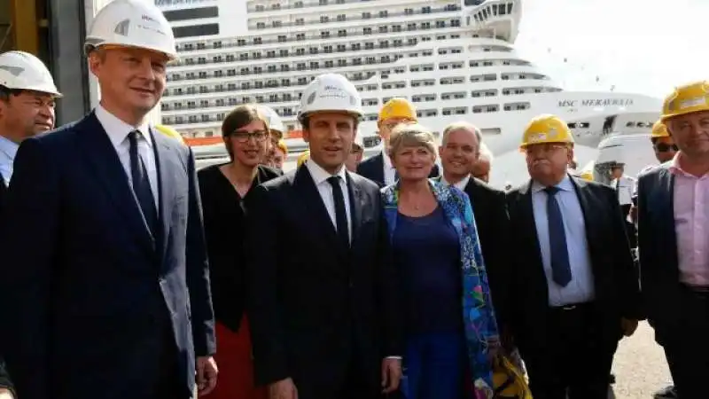 macron e le maire a saint nazaire Stx