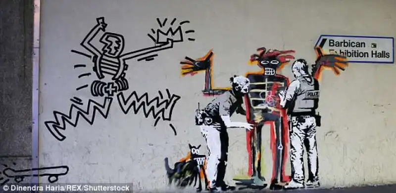 omaggio di banksy a basquiat