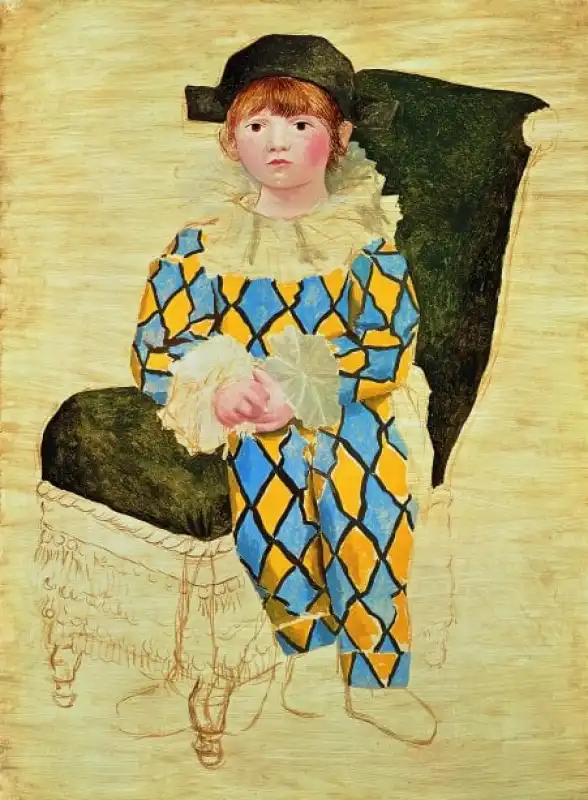 picasso paolo vestito da arlecchino