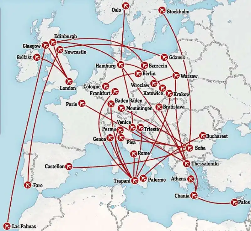 rotte ryanair cancellate