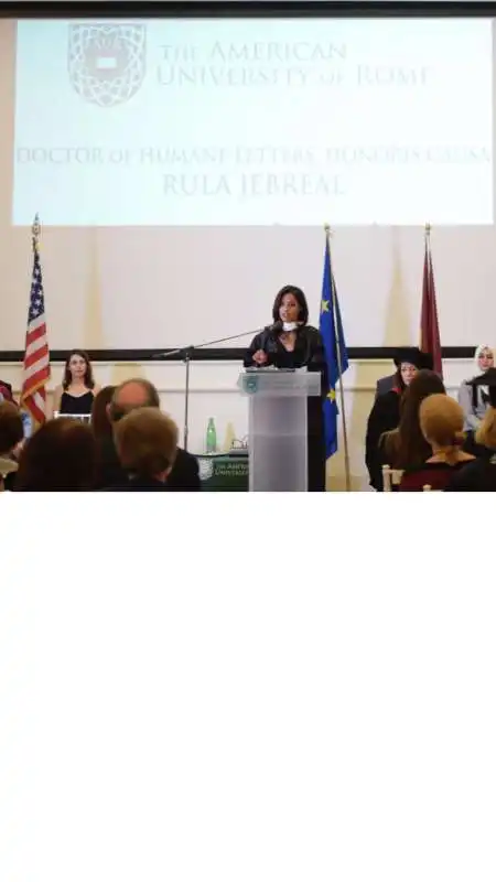 rula jebreal laurea honoris causa all american university di roma  