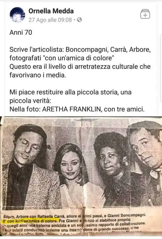 ARBORE CARRA BONCOMPAGNI ARETHA FRANKLIN