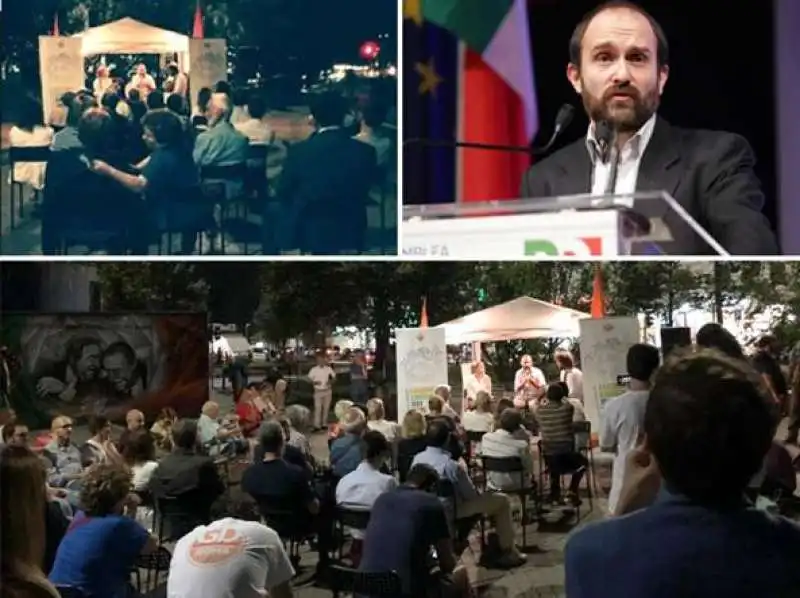 COMIZIO DI ORFINI A PIAZZA BOLOGNA A ROMA