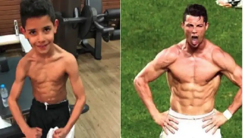 cristiano ronaldo col figlio