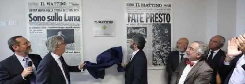 federico monga paolo siani e roberto fico nella nuova sede del mattino dedicata a giancarlo siani 