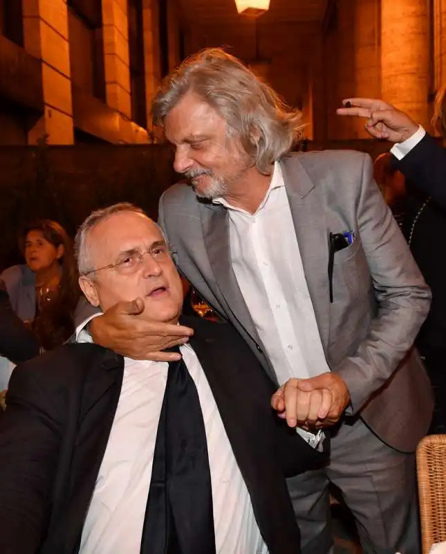 massimo ferrero saluta claudio lotito (1)