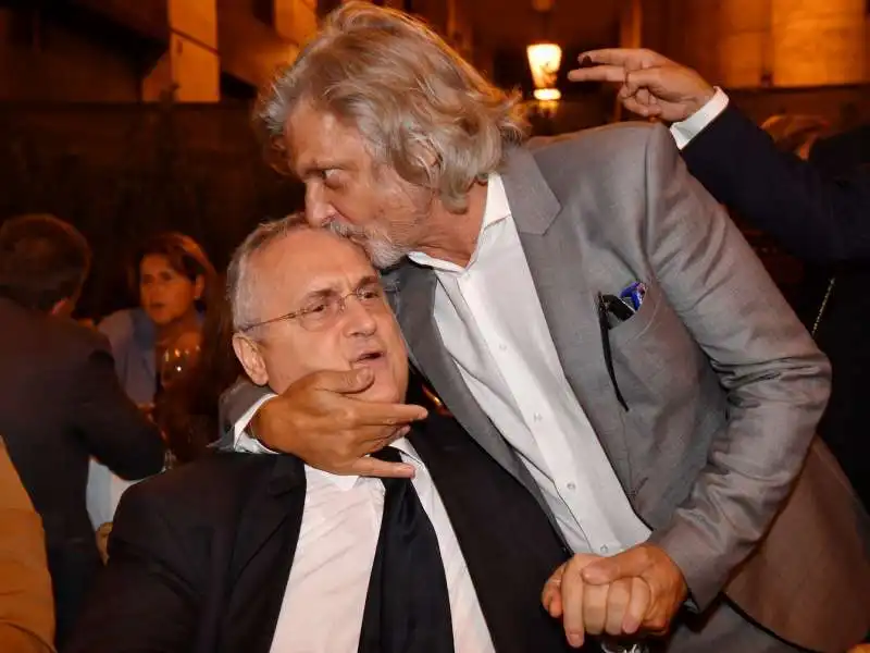 massimo ferrero saluta claudio lotito (2)