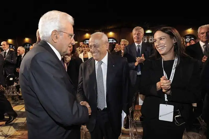 mattarella con francesco gaetano e azzurra caltagirone