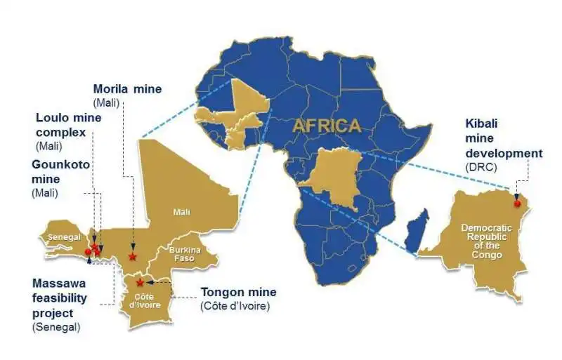 RANDGOLD RESOURCES - I GIACIMENTI