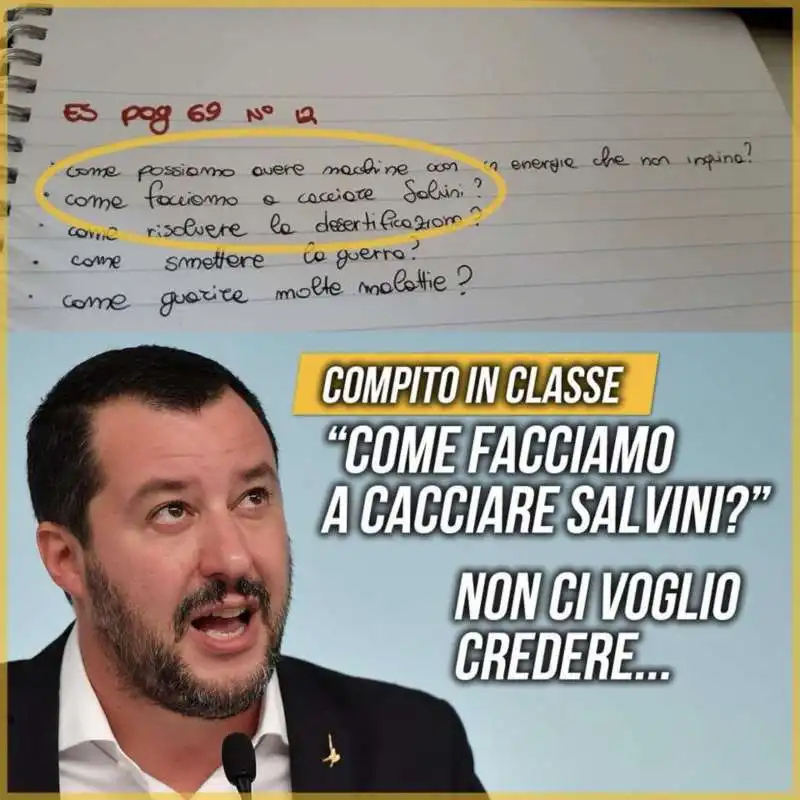 salvini contro l'insegnante di castel del rio 1