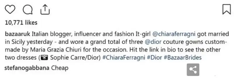 stefano gabbana chiara ferragni cheap