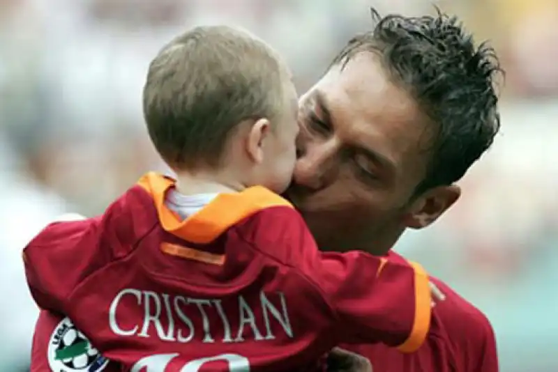 totti col figlio