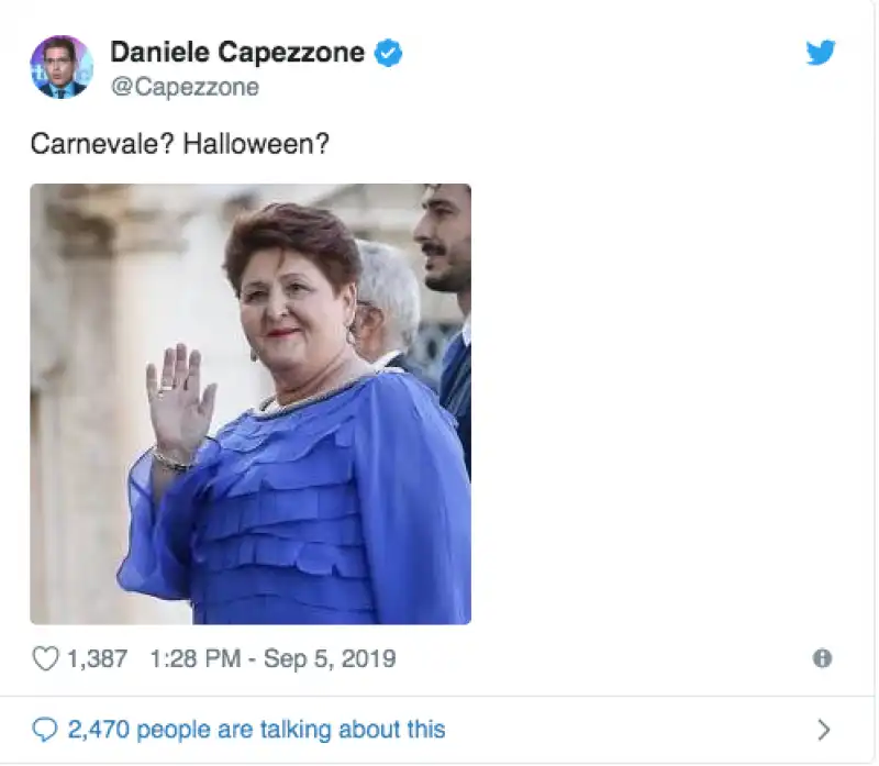 capezzone tweet su teresa bellanova