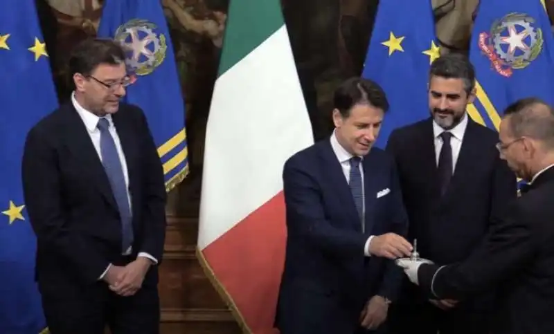 giuseppe conte riccardo fraccaro giancarlo giorgetti