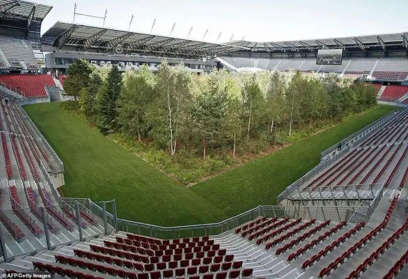 gli alberi piantati nel woerthersee stadio di klagenfurt 2