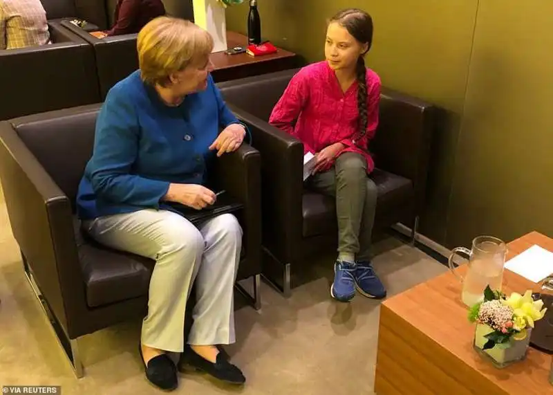 GRETA THUNBERG ANGELA MERKEL