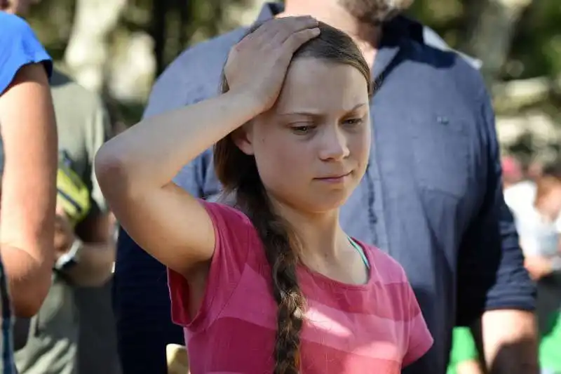 greta thunberg durante la marcia per il clima a new york 1