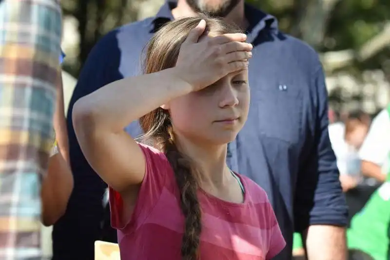 greta thunberg durante la marcia per il clima a new york 2