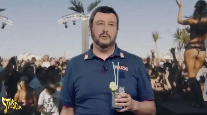 il deepfake di matteo salvini al papeete by striscia la notizia 2