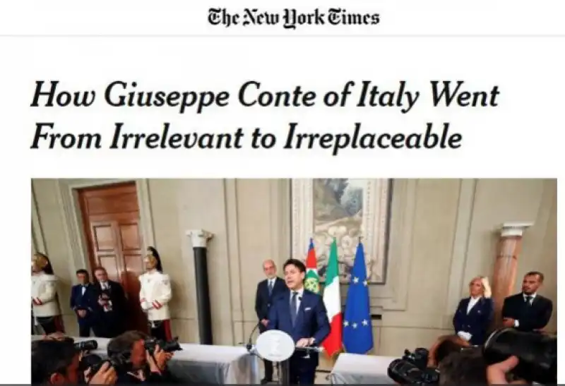 L'ARTICOLO DEL NEW YORK TIMES SU GIUSEPPE CONTE 'L'INSOSTITUIBILE'