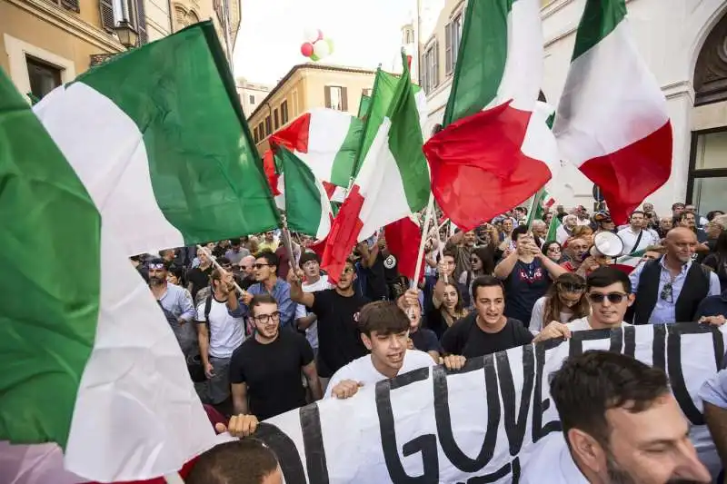 manifestazione contro il governo conte bis 3