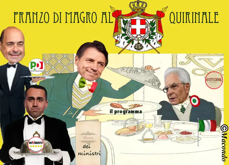 NICOLA ZINGARETTI LUIGI DI MAIO GIUSEPPE CONTE SERGIO MATTARELLA