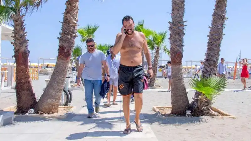 Salvini on the beach