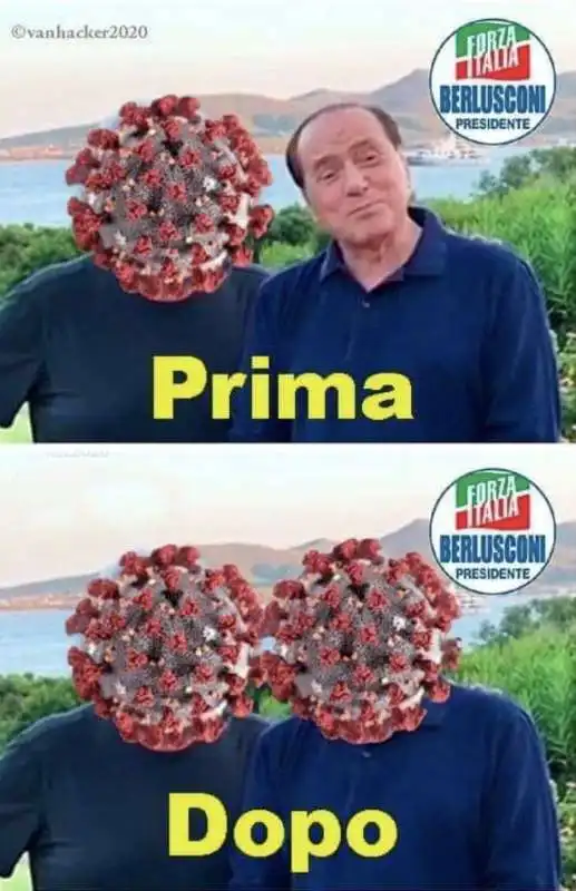 FLAVIO BRIATORE E SILVIO BERLUSCONI POSITIVI AL CORONAVIRUS - MEME