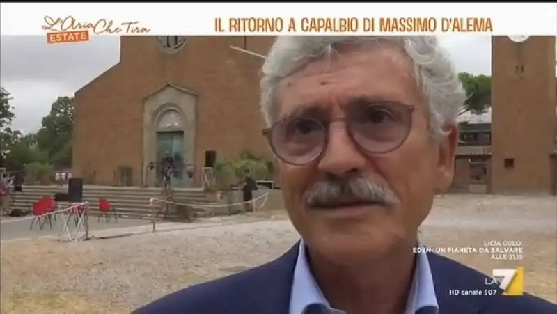 massimo d'alema a capalbio 