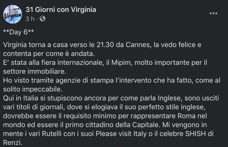 31 giorni con virginia 12