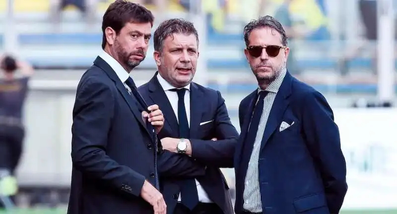 andrea angelli con federico cherubini e fabio paratici