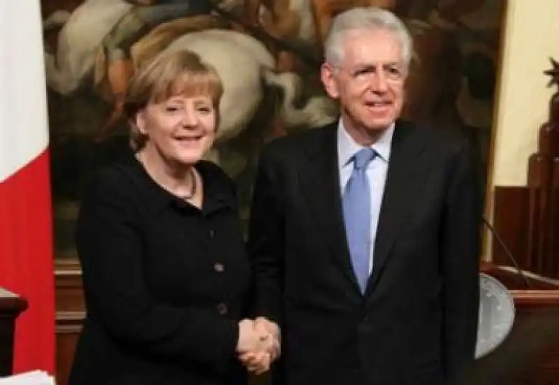 angela merkel e mario monti      