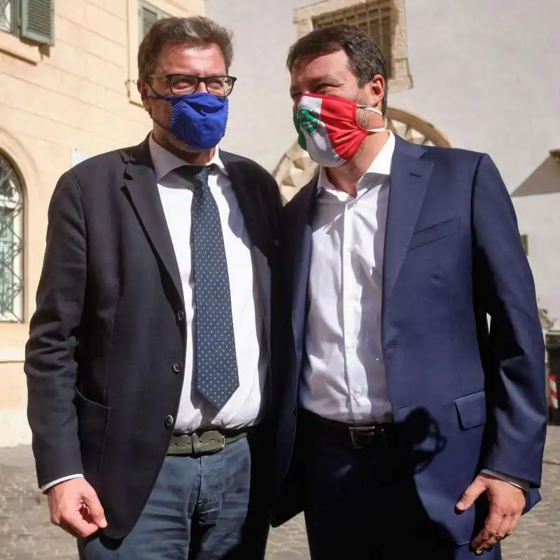 giancarlo giorgetti e matteo salvini 2