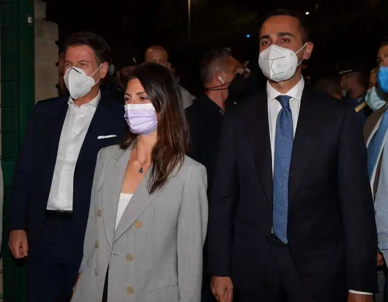 giuseppe conte  virginia raggi  luigi di maio  foto di bacco (2)