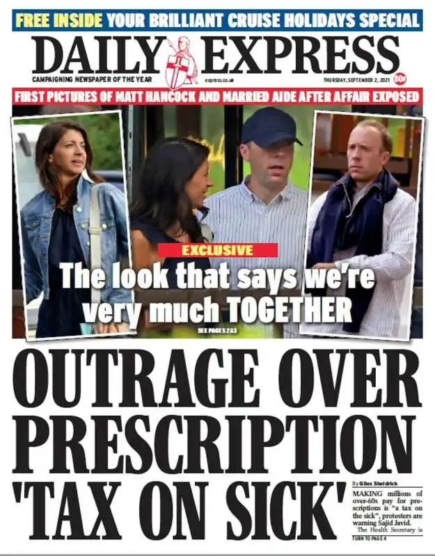 La copertina del Daily Express