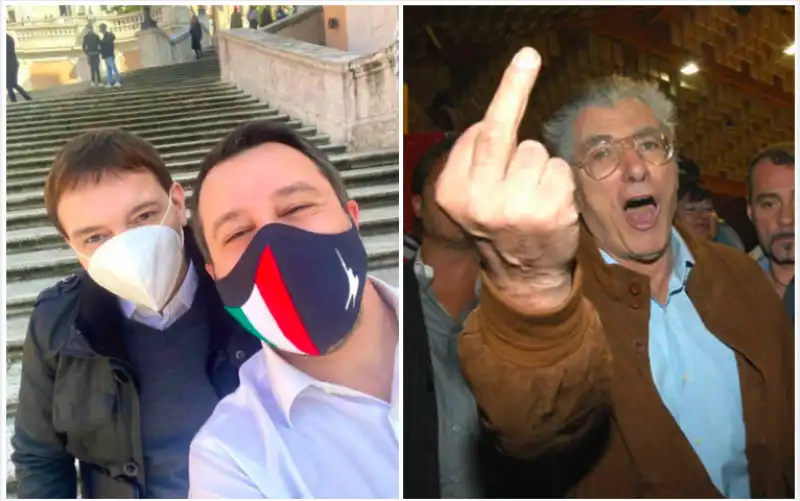 LUCA MORISI MATTEO SALVINI UMBERTO BOSSI