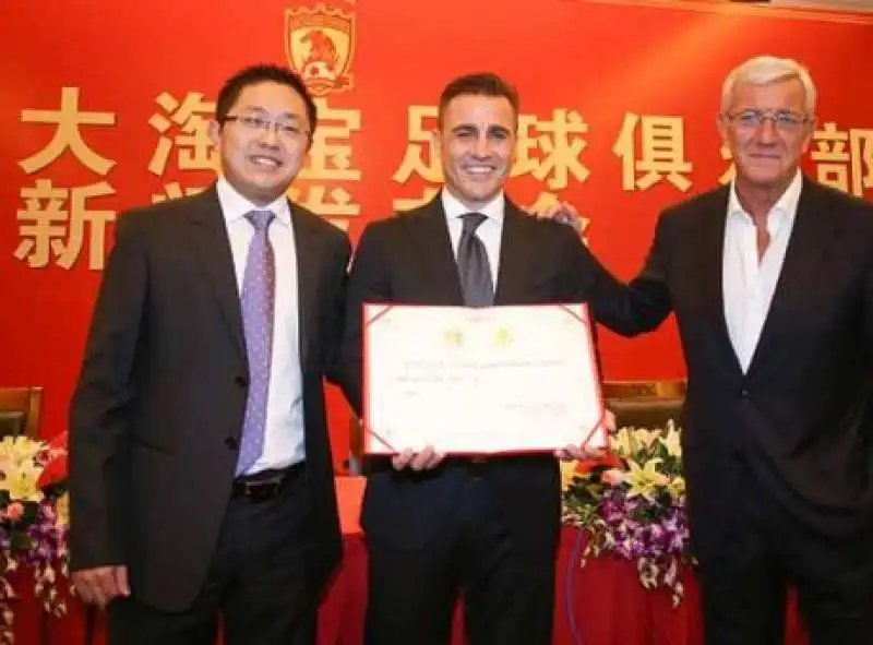 marcello lippi e fabio cannavaro in cina