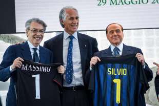 massimo moratti giovanni malago' silvio berlusconi