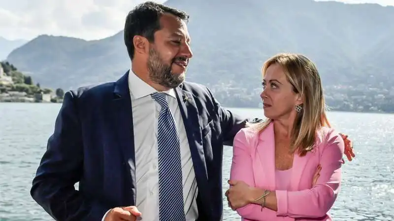 matteo salvini e giorgia meloni a cernobbio 